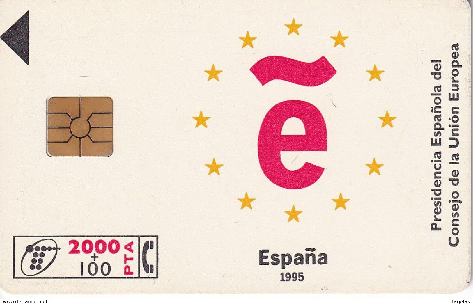 CP-072/b  TARJETA DE UNION EUROPEA DE TIRADA 1000000 CHIP F-4  LASER - Commémoratives Publicitaires