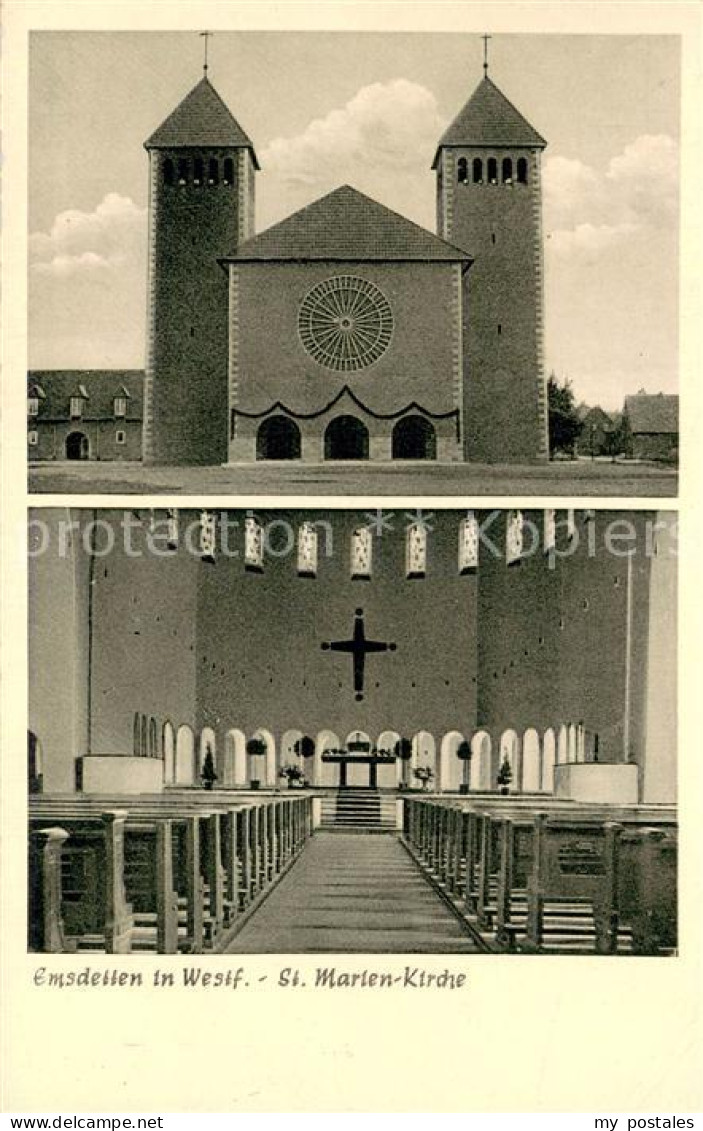 73695520 Emsdetten St. Marien-Kirche Innenansicht Emsdetten - Emsdetten