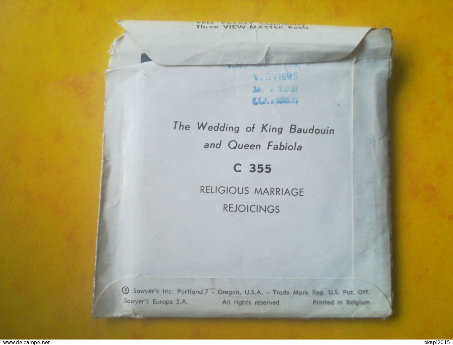THE ROYAL WEDDING BELGIUM ROI BAUDOUIN REINE FABIOLA VIEW MASTER PHOTO RELIEF BELGIQUE ROYALTY MARIAGE ROI BAUDOUIN 1961 - Visionneuses Stéréoscopiques