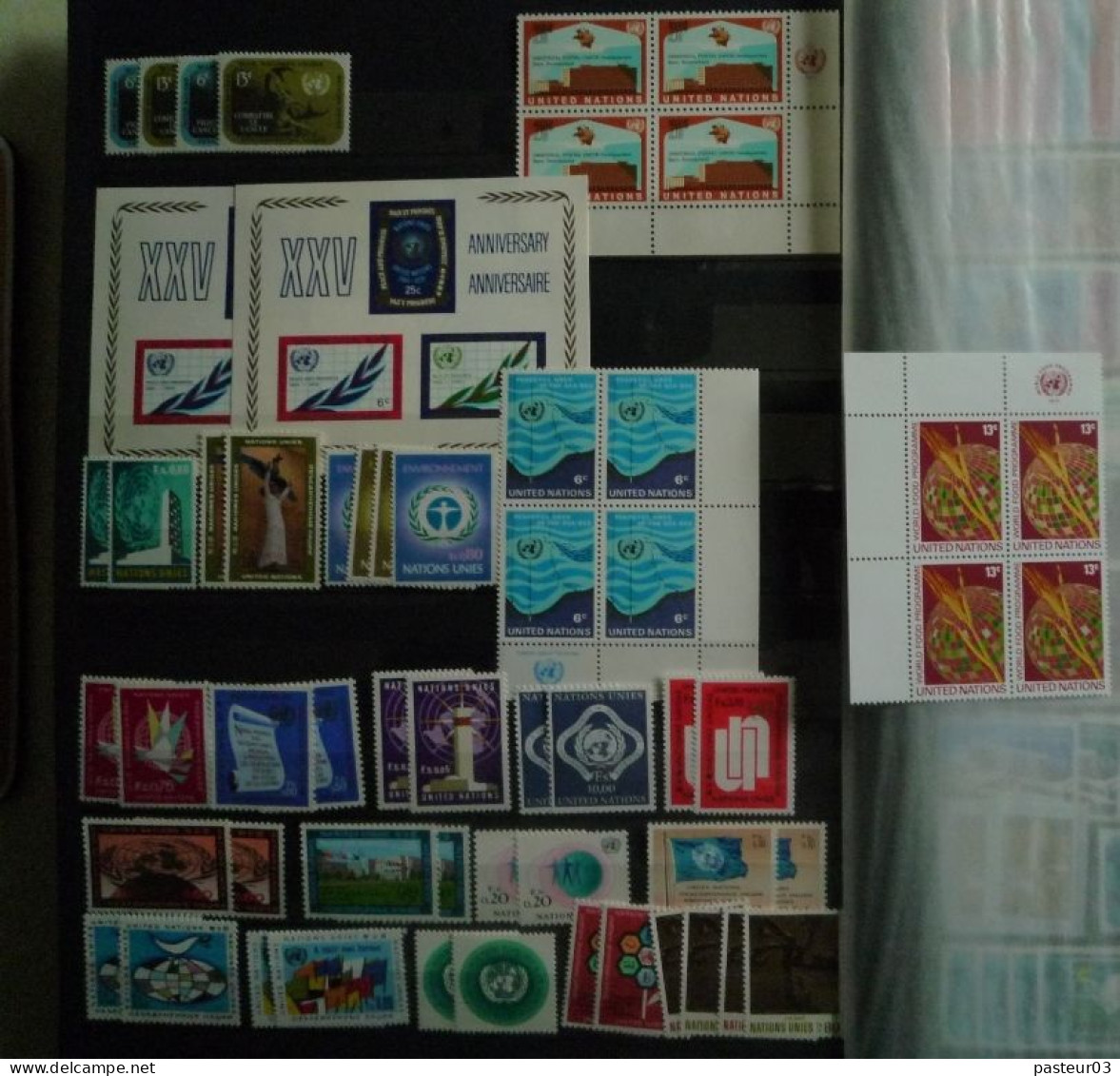 Nations Unies Collection Nombre Important De Timbres Et Blocs Et  Plus 32 Feuillets Drapeaux N° 2 - Ungebraucht