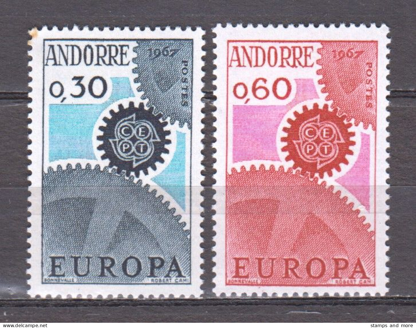 Andorra French 1967 Mi 199-200 MNH EUROPA CEPT - 1967