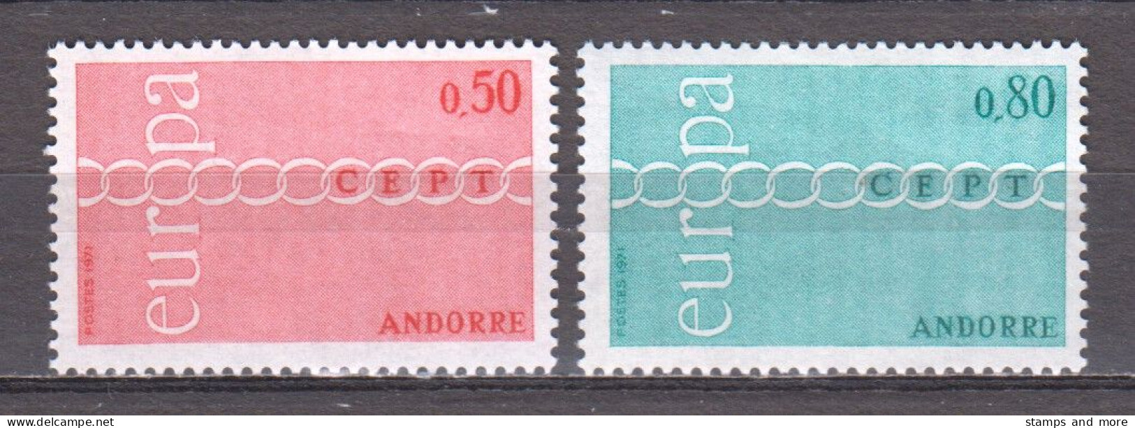 Andorra French 1971 Mi 232-233 MNH EUROPA CEPT - 1971