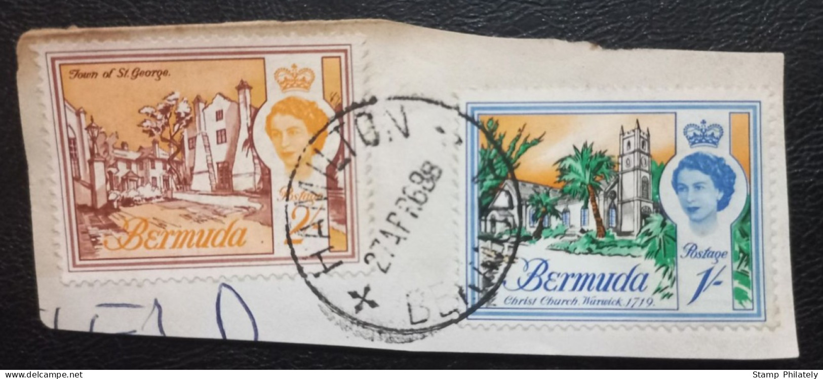 Bermuda Postmark Used Stamps On Paper Hamilton Cancel - Bermudas