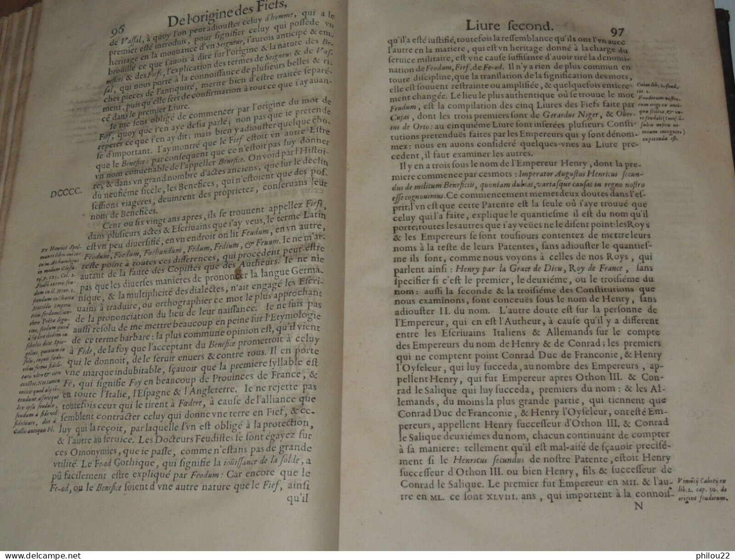 CHANTEREAU LE FEBVRE - Traité Des Fiefs Et De Leur Origine... In-folio 1662 E.O. - Ante 18imo Secolo