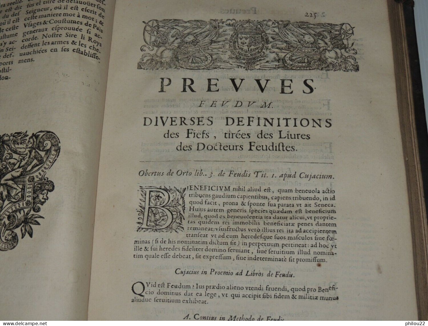 CHANTEREAU LE FEBVRE - Traité Des Fiefs Et De Leur Origine... In-folio 1662 E.O. - Bis 1700