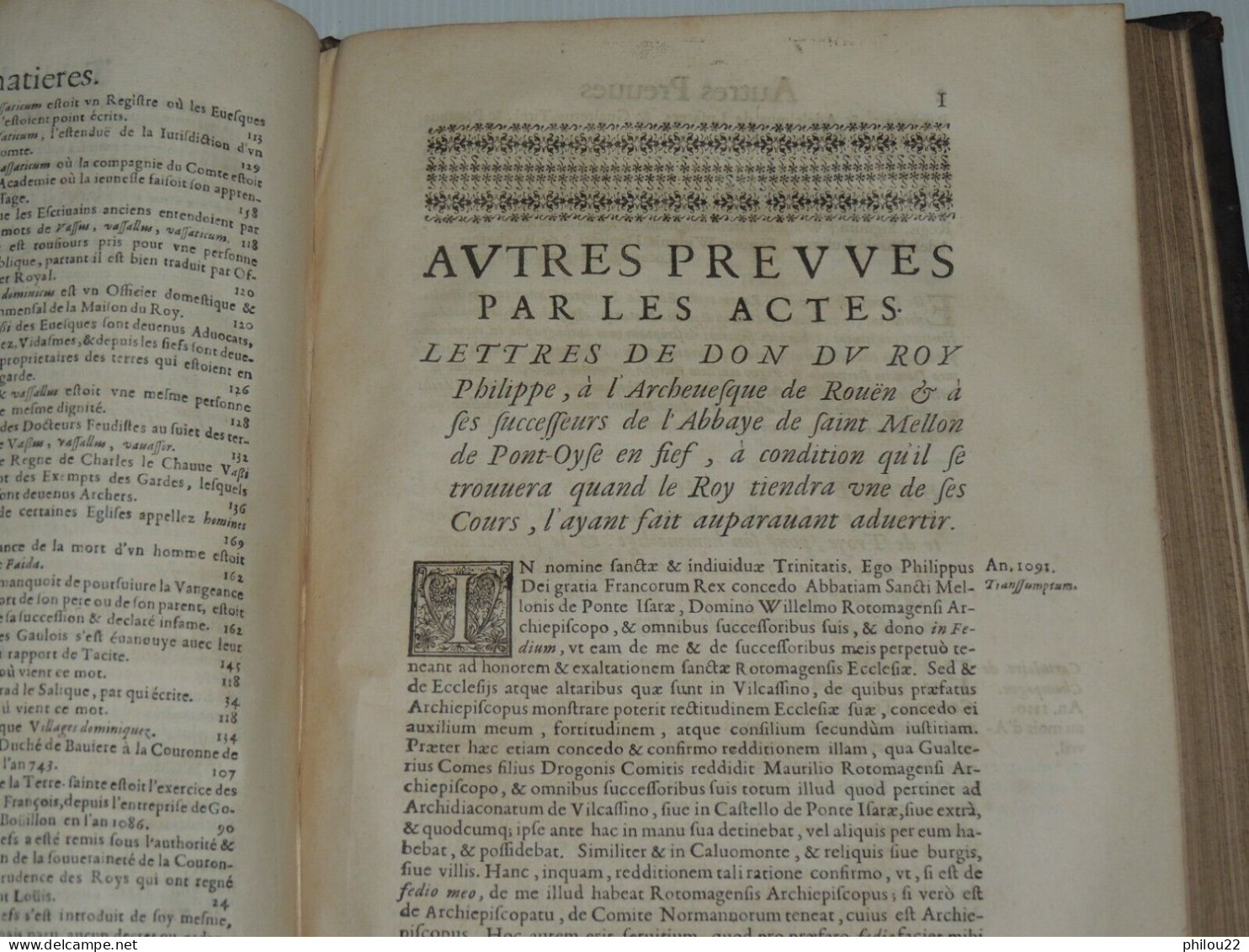 CHANTEREAU LE FEBVRE - Traité des fiefs et de leur origine... In-folio 1662 E.O.