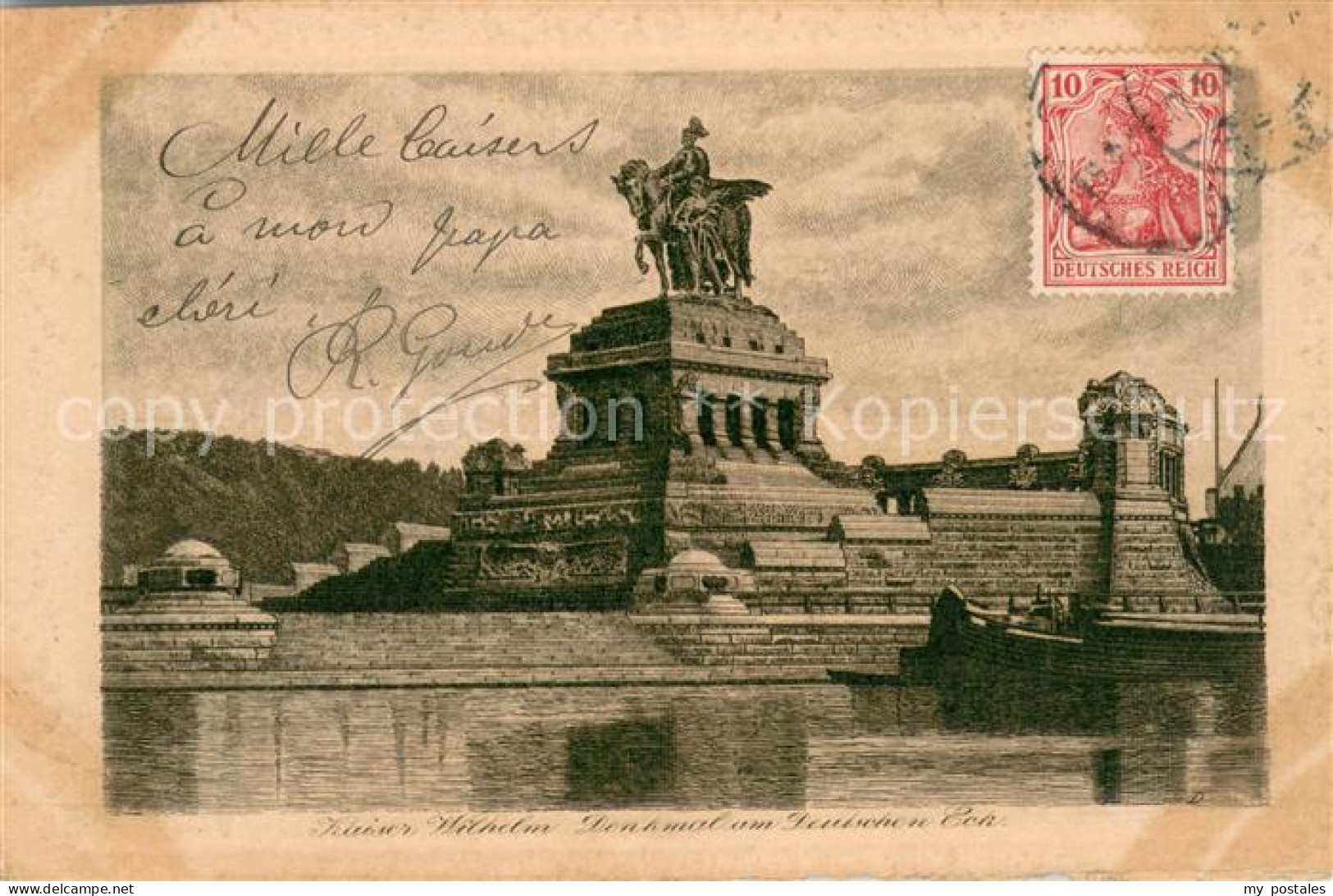 73695368 Koblenz Rhein Kaiser Wilhelm Denkmal Am Deutschen Eck Koblenz Rhein - Koblenz