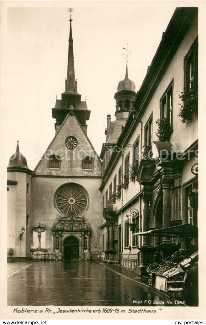 73695355 Koblenz  Rhein Jesuitenkirche Mit Stadthaus  - Koblenz