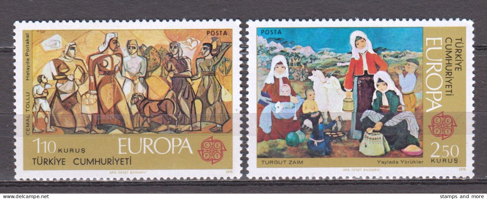 Turkey 1975 Mi 2355-2356 MNH EUROPA CEPT - 1975