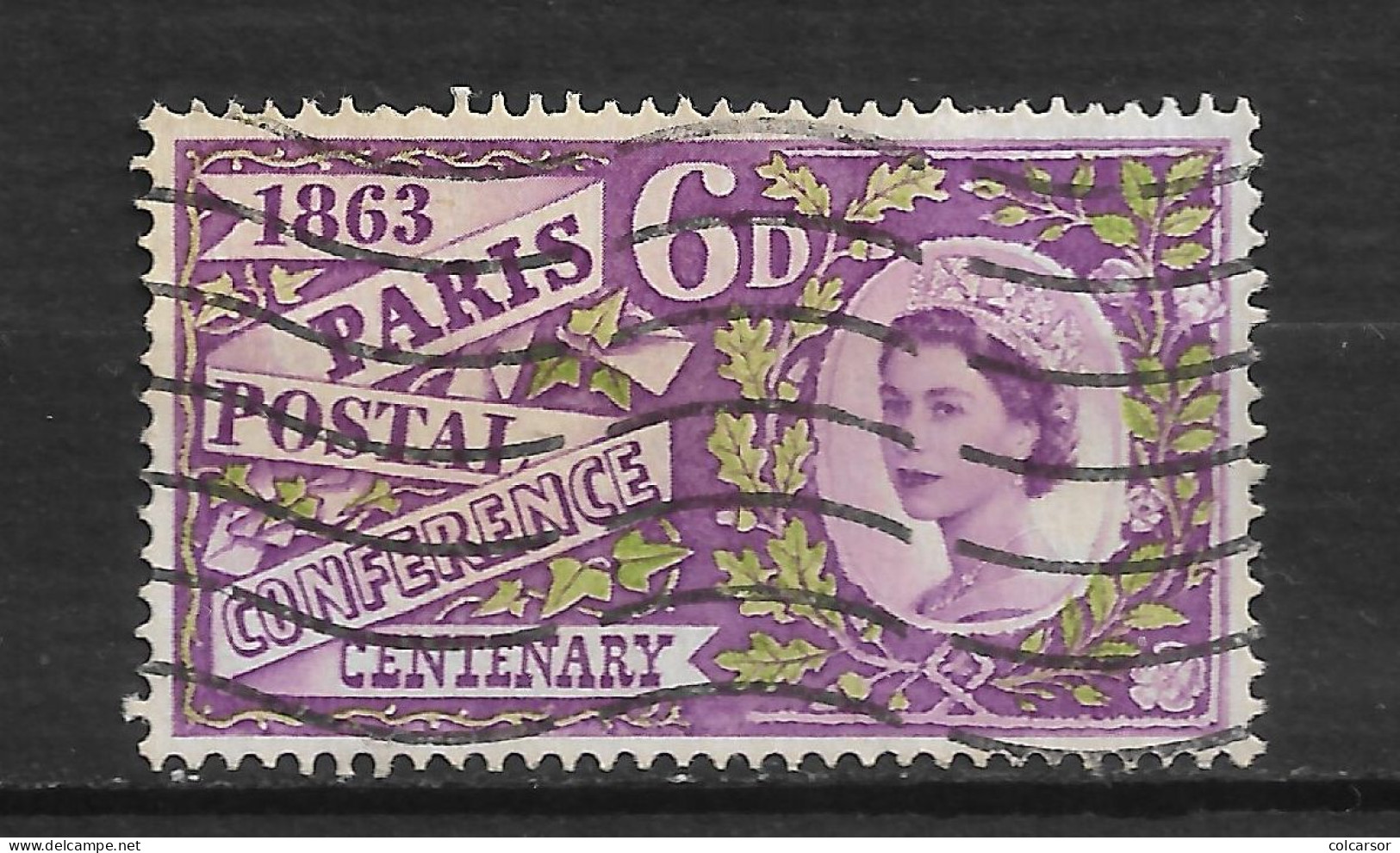 GRANDE  BRETAGNE " N°   372 "   ELISABETH  II " CONFÉRENCE  POSTALE  " - Used Stamps