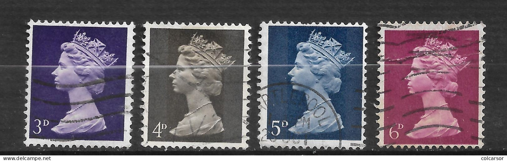 GRANDE  BRETAGNE " N°   474/75/77/78 "   ELISABETH  II " - Used Stamps