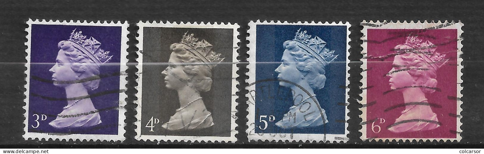 GRANDE  BRETAGNE " N°   474/75/77/78 "   ELISABETH  II " - Gebraucht