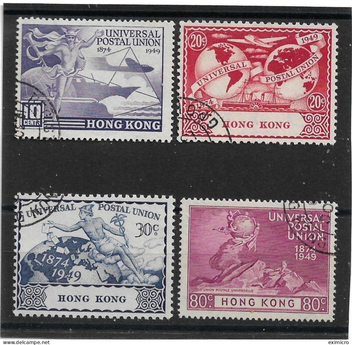 HONG KONG 1949 UPU SET FINE USED Cat £15 - Used Stamps