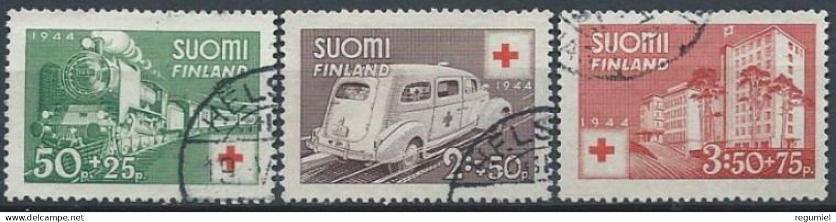 Finlandia U  271/273 (o) Usado.1944 - Gebruikt