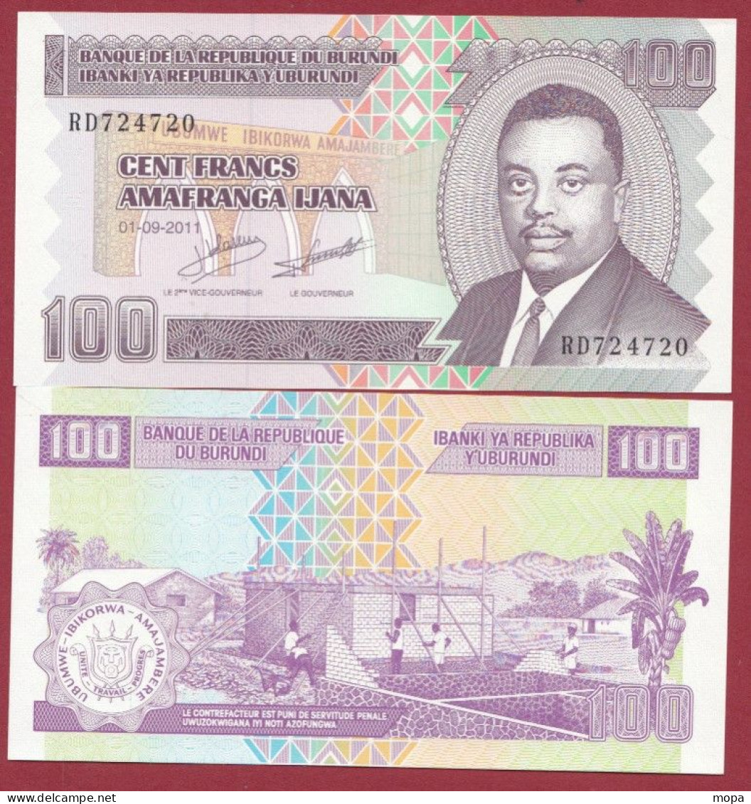 Burundi ---100 Francs  --01/09/2011---NEUF/UNC-- (114) - Burundi