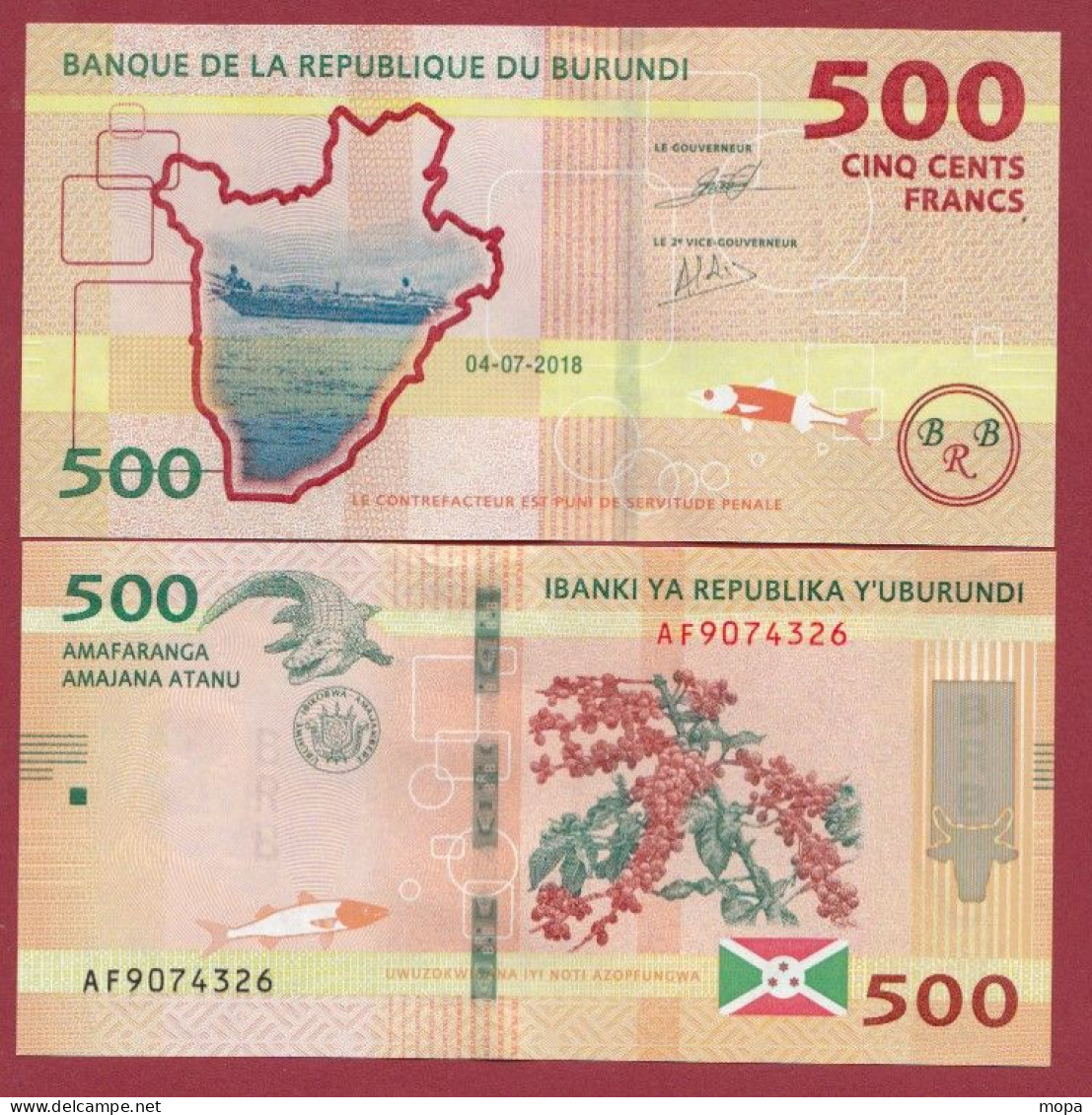 Burundi ---500 Francs  --04/07/2018---NEUF/UNC-- (115) - Burundi