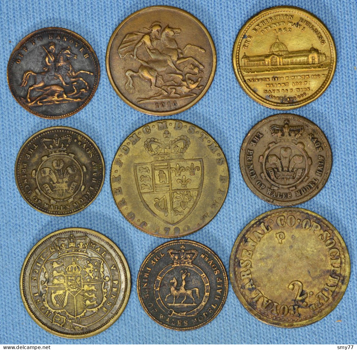 9x British Tokens / Jetons Du Royaume-Uni • Including Special Items • [24-198] - Altri & Non Classificati