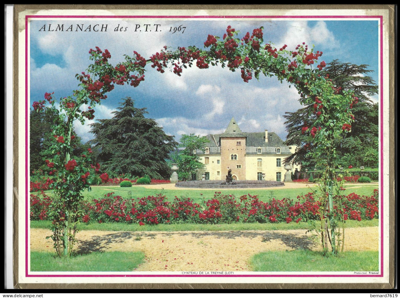 Almanach  Calendrier  P.T.T  -  La Poste -  1967 - Port Larmor 56 - Chateau De La Treyne 46 - Groot Formaat: 1961-70