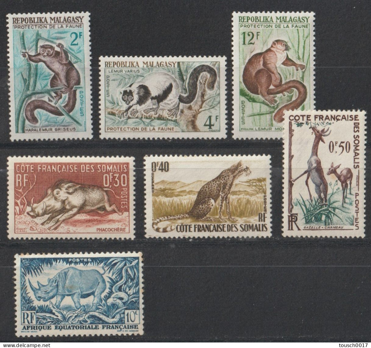 Lot Timbres Côte Française Des Somalis , Malagasy , AEF , Animaux ... - Altri - Africa