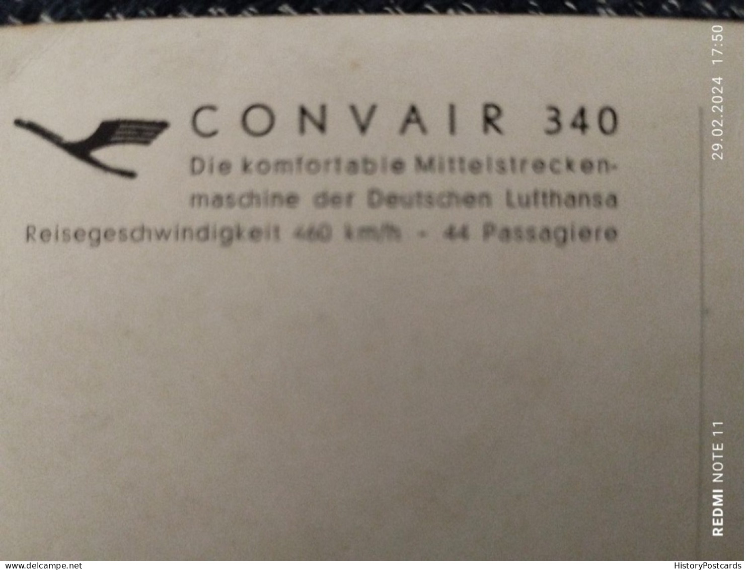 Convair 340  (D-ACOH) , Lufthansa Im Flug über Norddeutschland, 1955 - 1946-....: Moderne