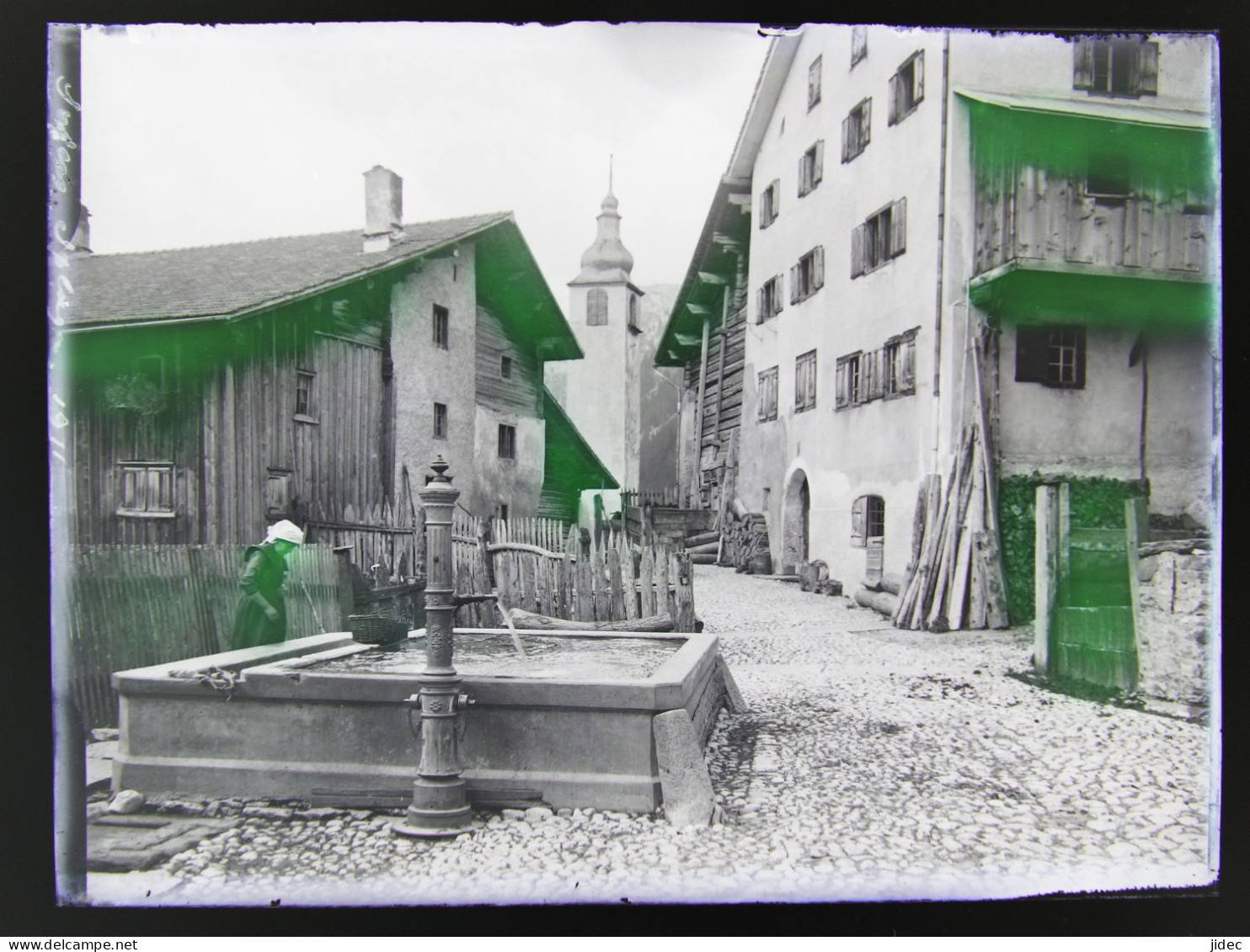 Ancienne Photo Négatif Sur Plaque De Verre Splugen Sufers Andeer Ou Rheinwald Suisse Les Grisons Alte Foto 1911 Schweiz - Splügen