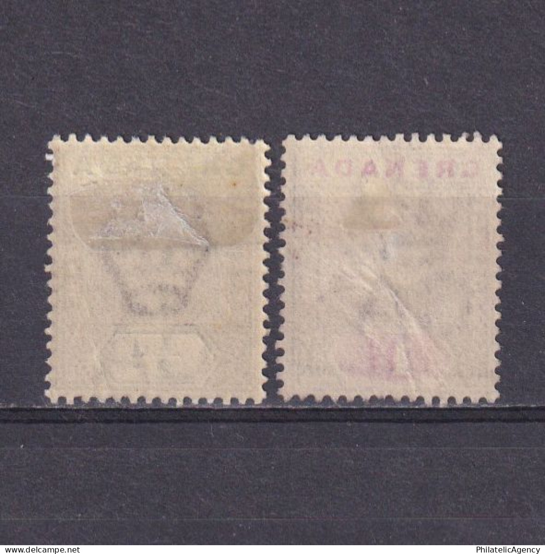 GRENADA 1902, SG #57-58, Part Set, King Edward VII, Wmk Crown CA, MH/Used - Grenada (...-1974)