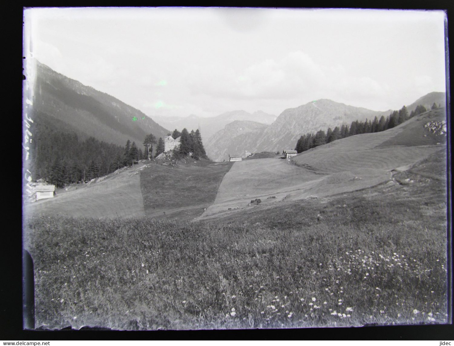 Ancienne Photo Négatif Plaque De Verre Splugen Près Sufers Andeer Rheinwald Suisse Les Grisons Alte Foto 1911 Schweiz - Splügen