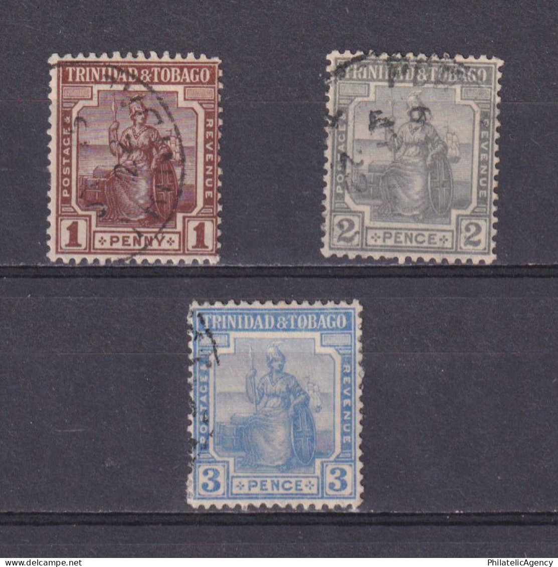 TRINIDAD & TOBAGO 1922, SG #219-223, Part Set, Used - Trinidad & Tobago (...-1961)