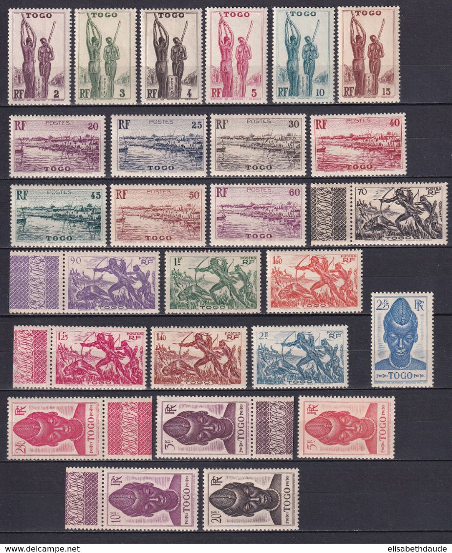 TOGO - 1941 - YVERT N° 182/207 ** MNH - COTE = 40 EUR  - - Unused Stamps