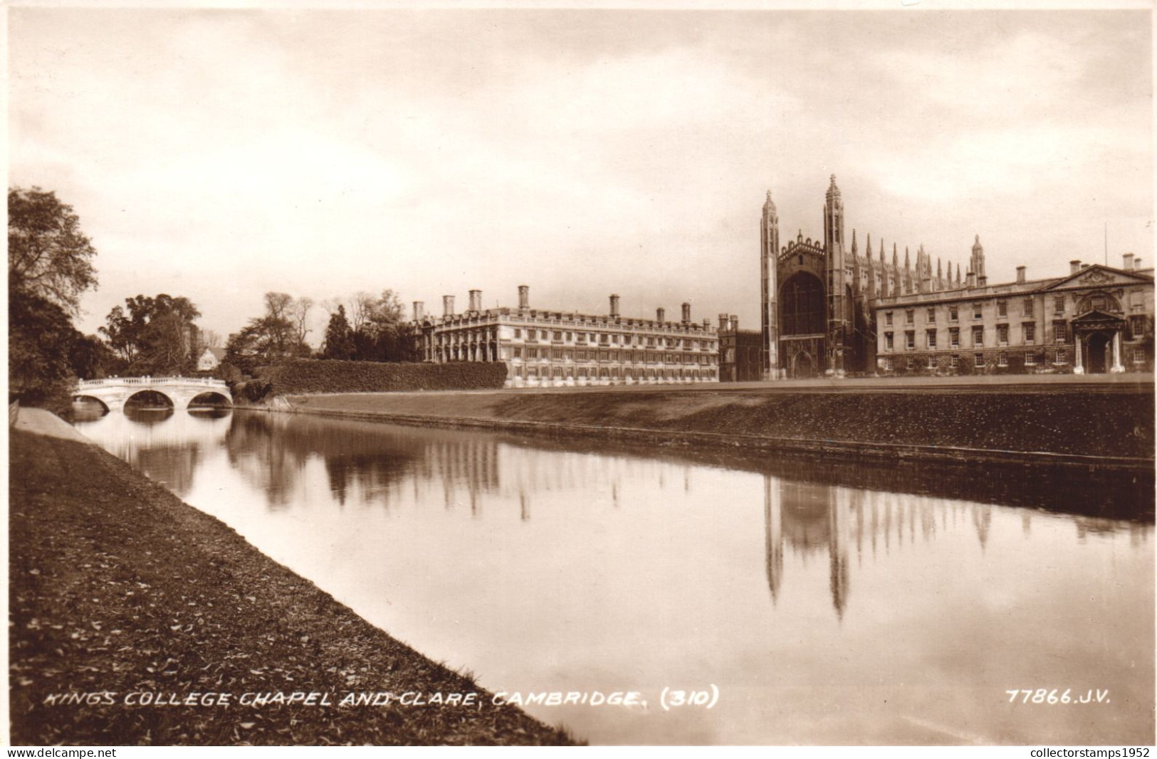 CAMBRIGE, KINGS COLLEGE CHAPEL, ARCHITECTURE, BRIDGE, ENGLAND, UNITED KINGDOM, POSTCARD - Cambridge