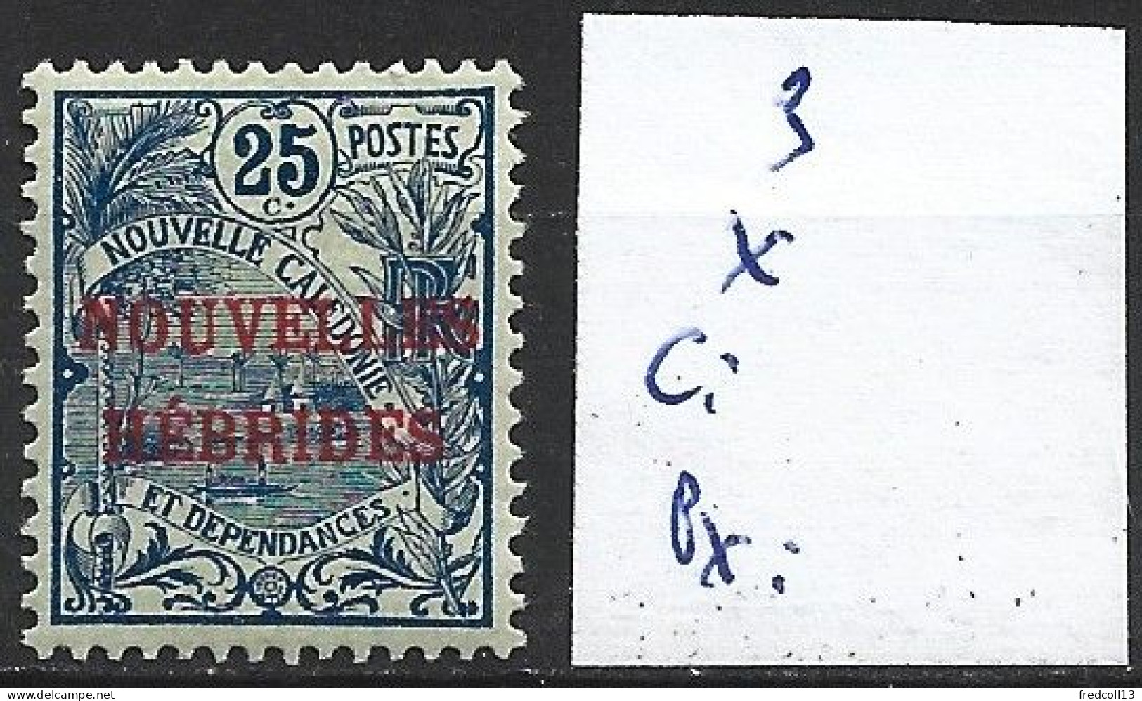 NOUVELLES-HEBRIDES 3 * Côte 13 € - Unused Stamps
