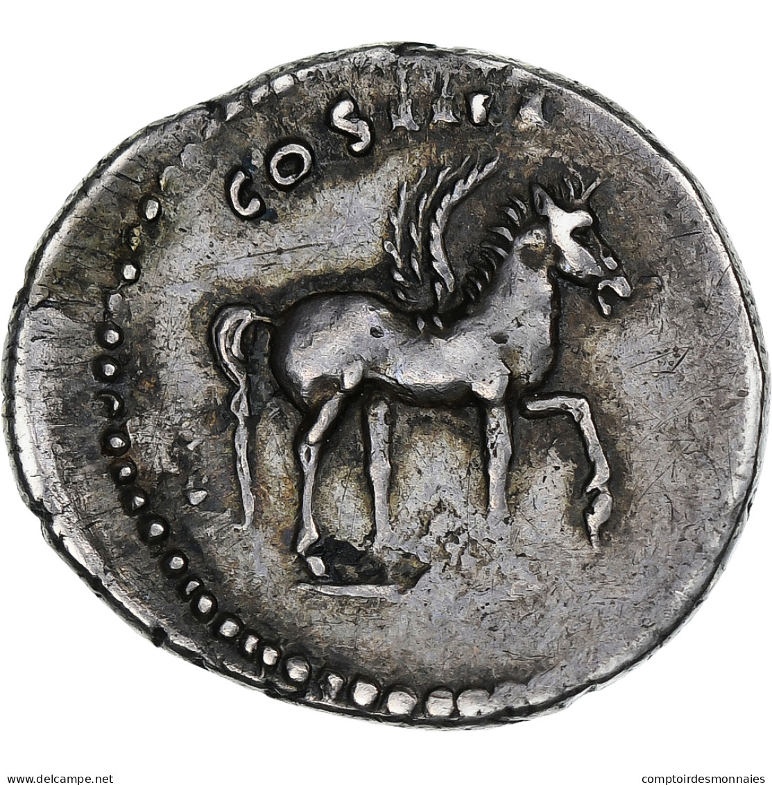 Domitien, Denier, 76-77, Rome, Argent, TTB, RIC:921 - La Dinastía Flavia (69 / 96)