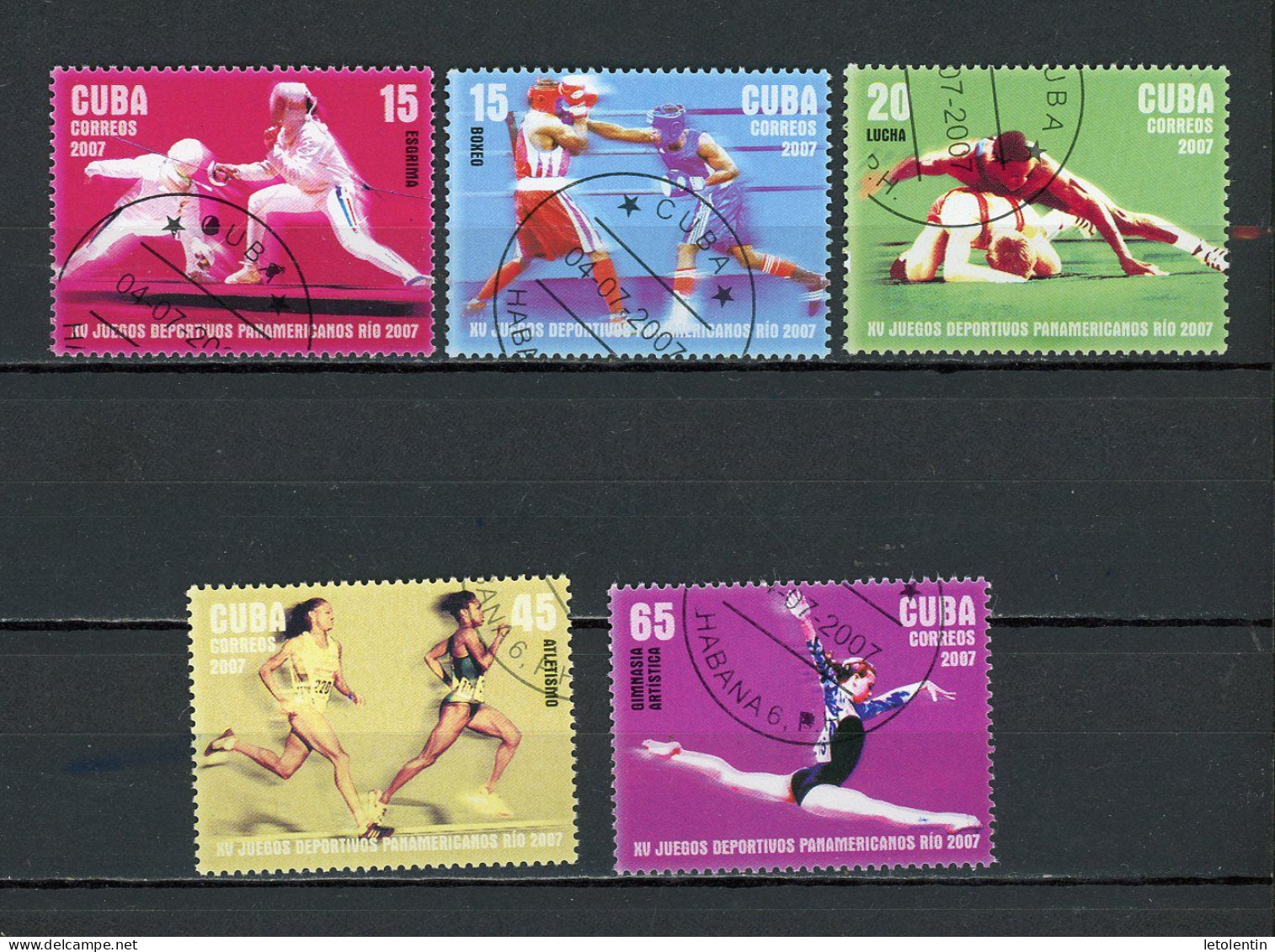 CUBA - JEUX SPORTIFS  N°Yt 4470/4474 Obl. - Gebruikt