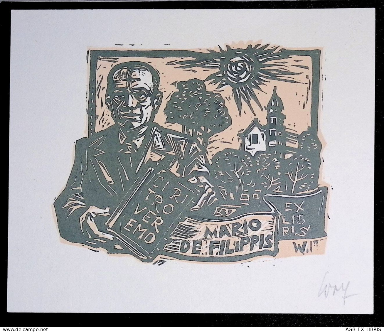 EX LIBRIS REMO WOLF Per MARIO DE FILIPPIS L24-F01 CI RITROVEREMO - Exlibris