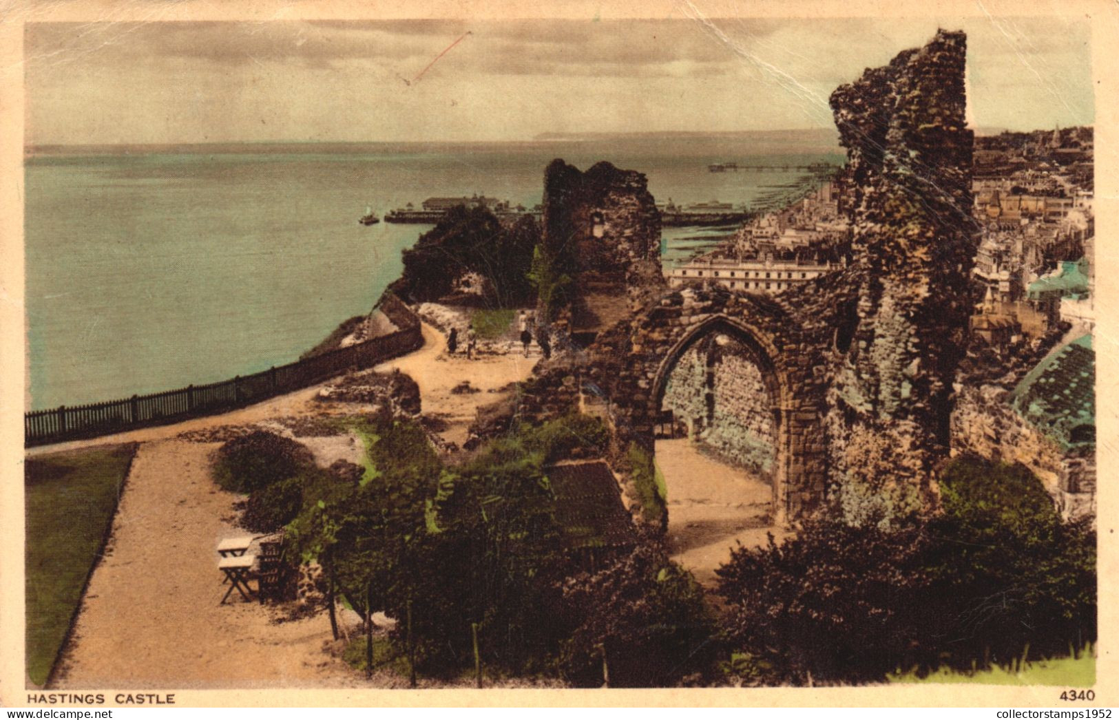 HASTINGS, SUSSEX, CASTLE, ARCHITECTURE, GATE, PORT, ENGLAND, UNITED KINGDOM, POSTCARD - Hastings