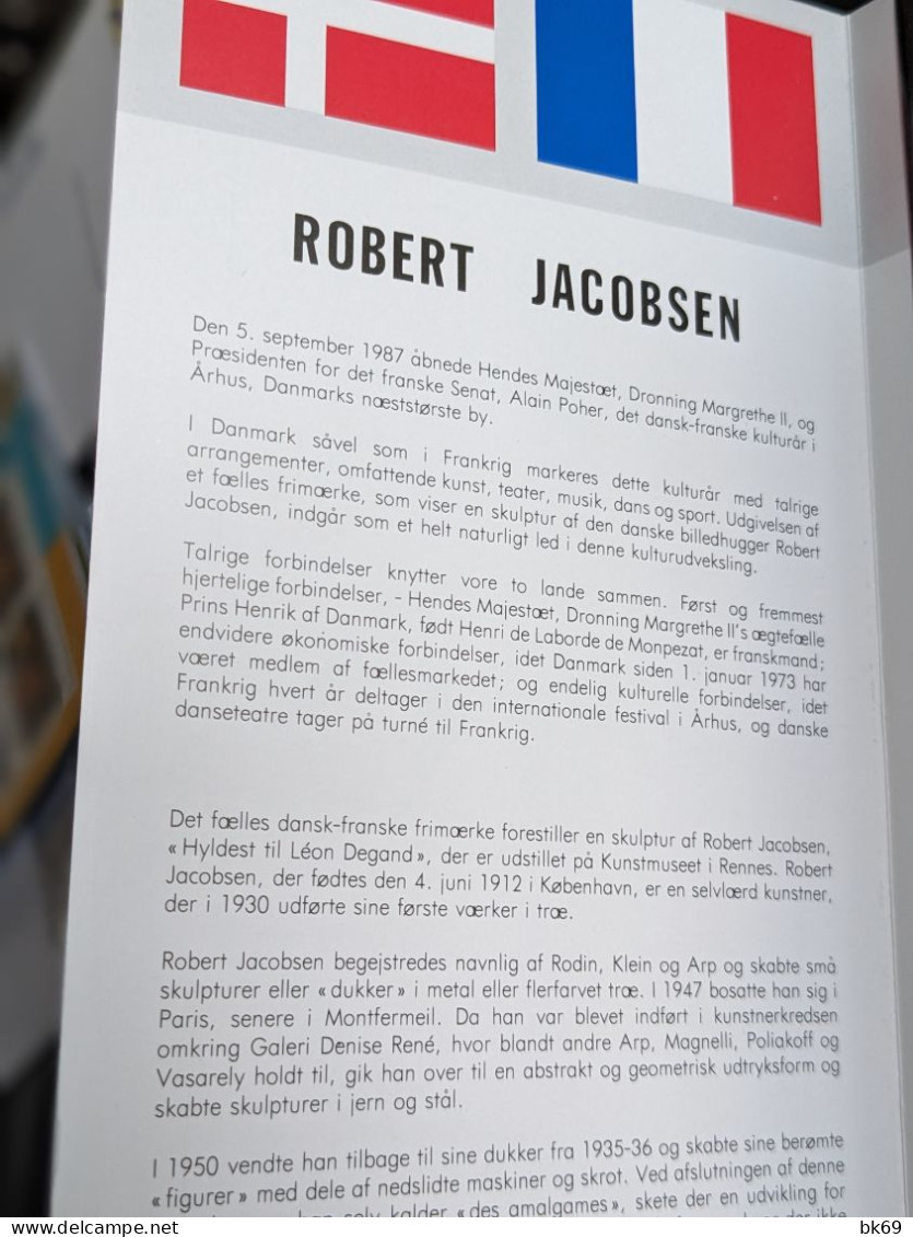 Robert Jacobsen France / Danmark, 2 Blocs De 4 Timbres - Autres & Non Classés