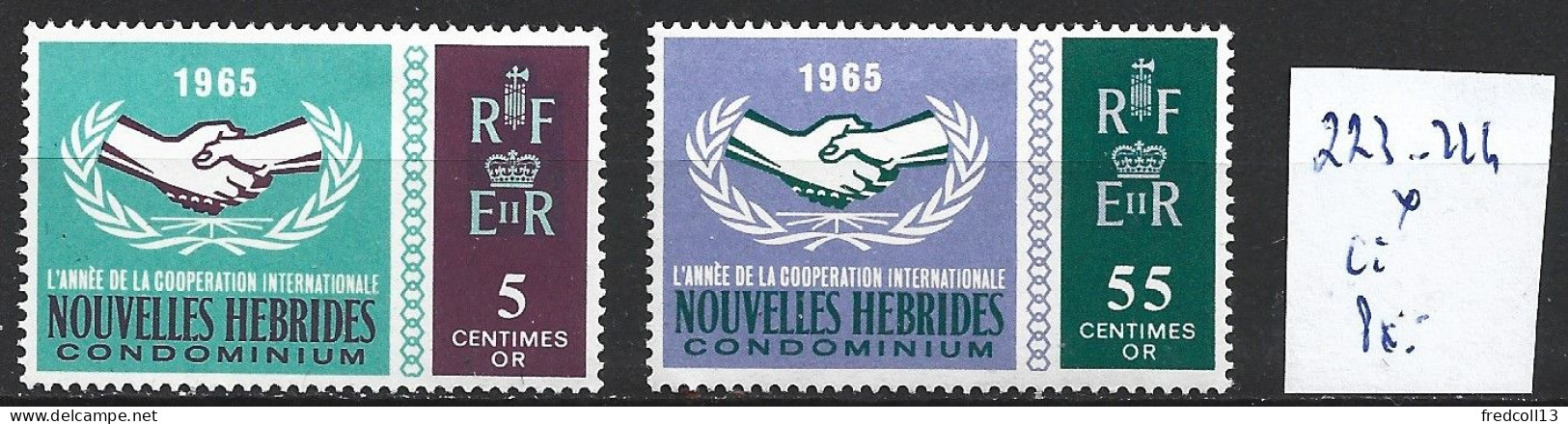 NOUVELLES-HEBRIDES 223-24 * Côte 8.50 € - Unused Stamps