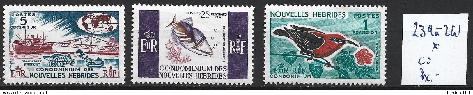 NOUVELLES-HEBRIDES 239 à 41 * Côte 7.50 € - Nuevos