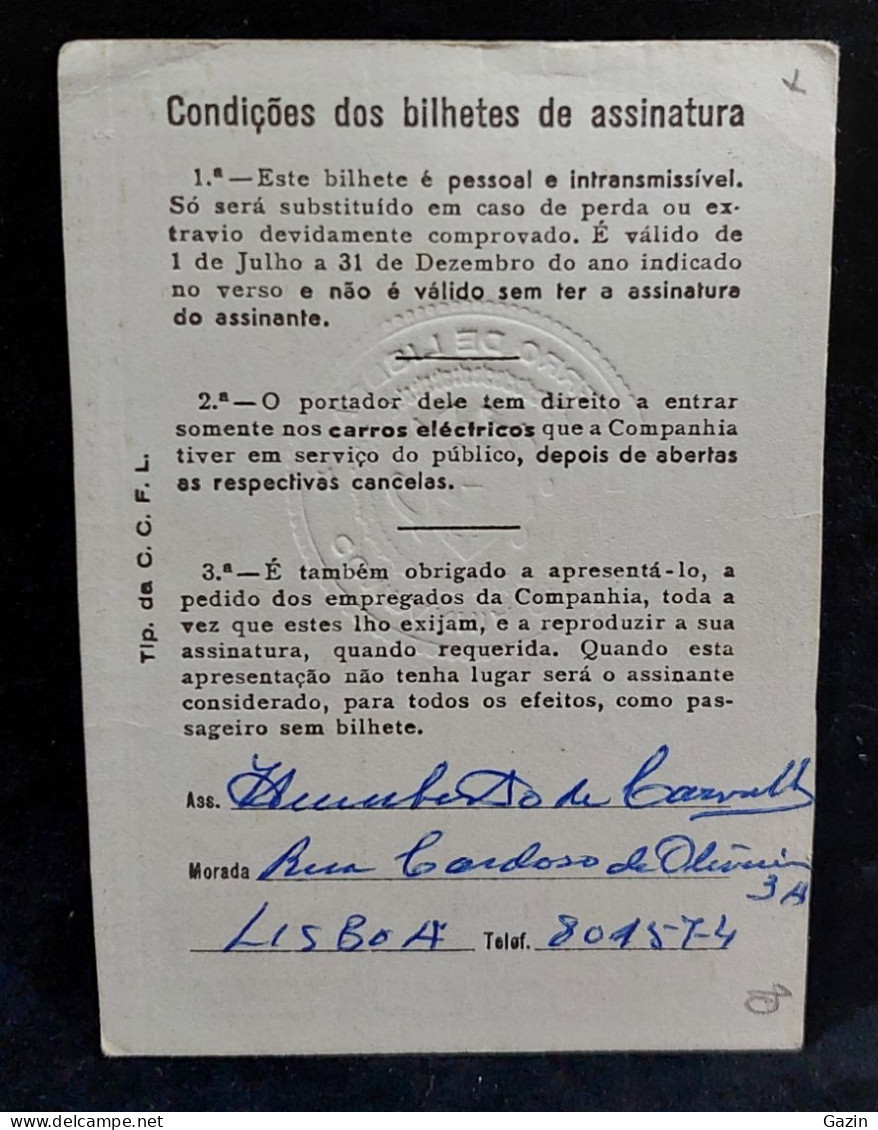 C6/11 - Bilhete * Carris De Ferro * Eléctrico * Porto * Portugal - Europa