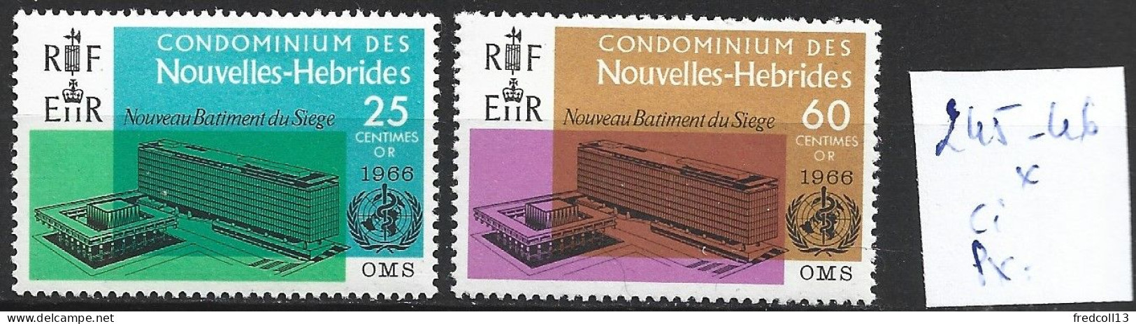 NOUVELLES-HEBRIDES 245-46 * Côte 6 € - Neufs