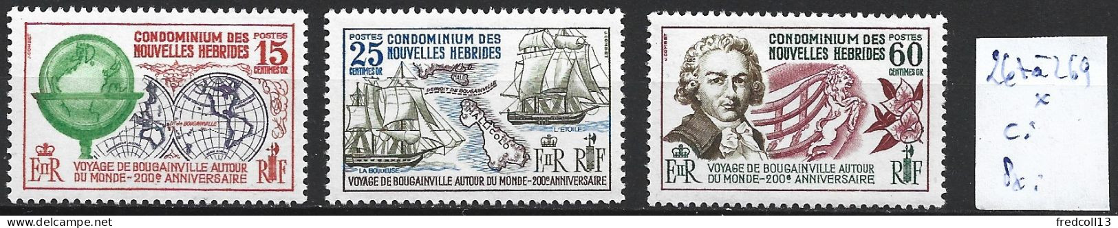 NOUVELLES-HEBRIDES 267 à 69 * Côte 4.50 € - Neufs