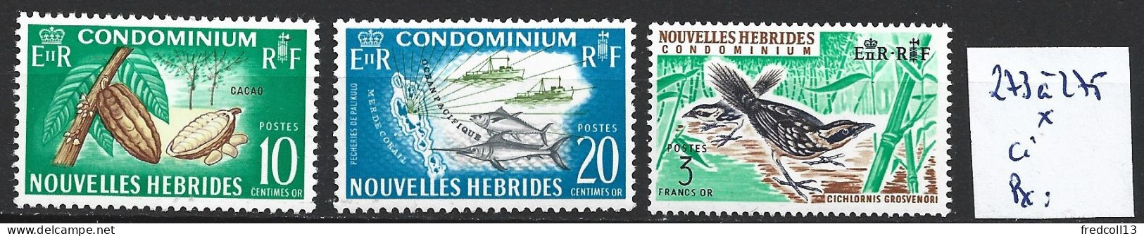 NOUVELLES-HEBRIDES 273 à 75 * Côte 19.50 € - Nuevos