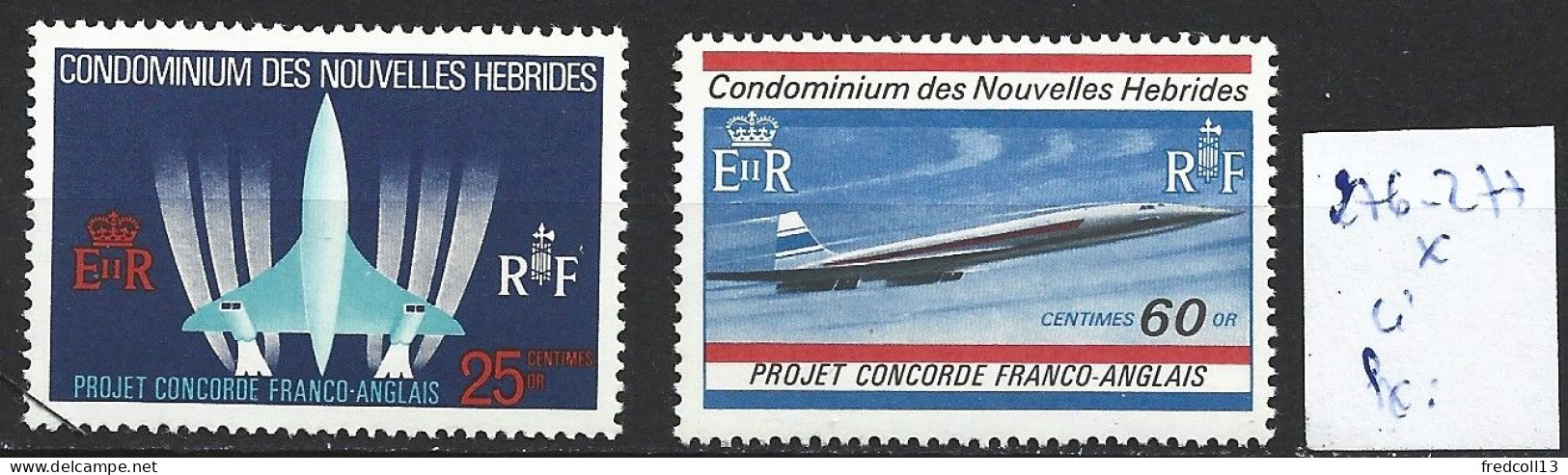 NOUVELLES-HEBRIDES 276-77 * Côte 17 € - Unused Stamps