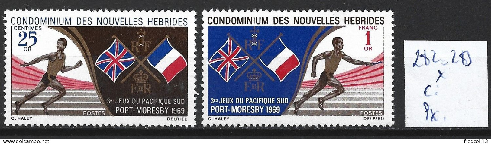 NOUVELLES-HEBRIDES 282-83 * Côte 4.50 € - Ongebruikt