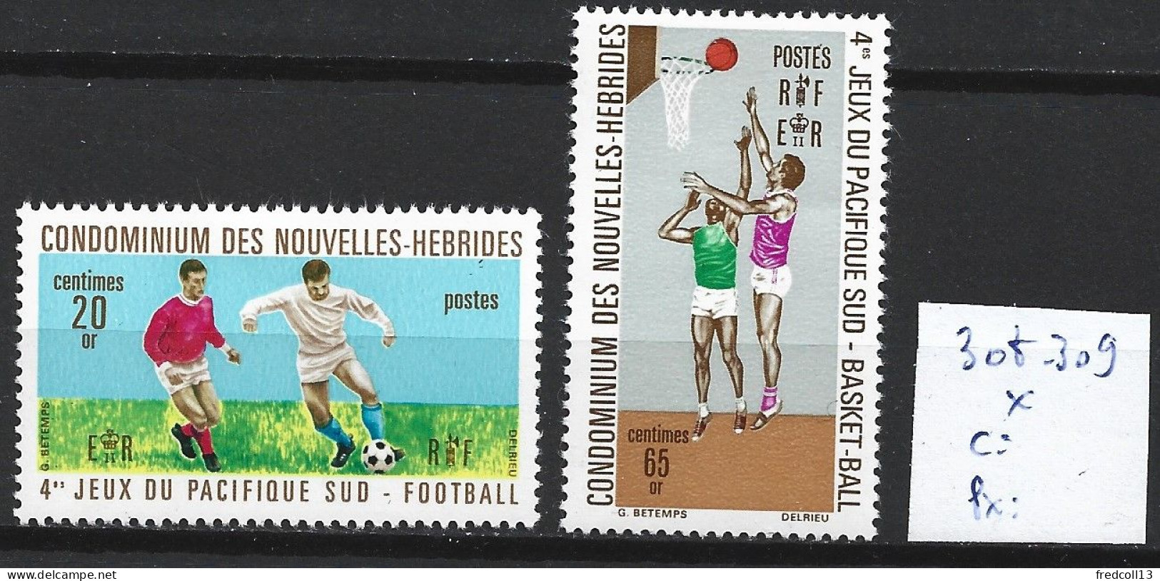 NOUVELLES-HEBRIDES 308-09 * Côte 3.50 € - Neufs