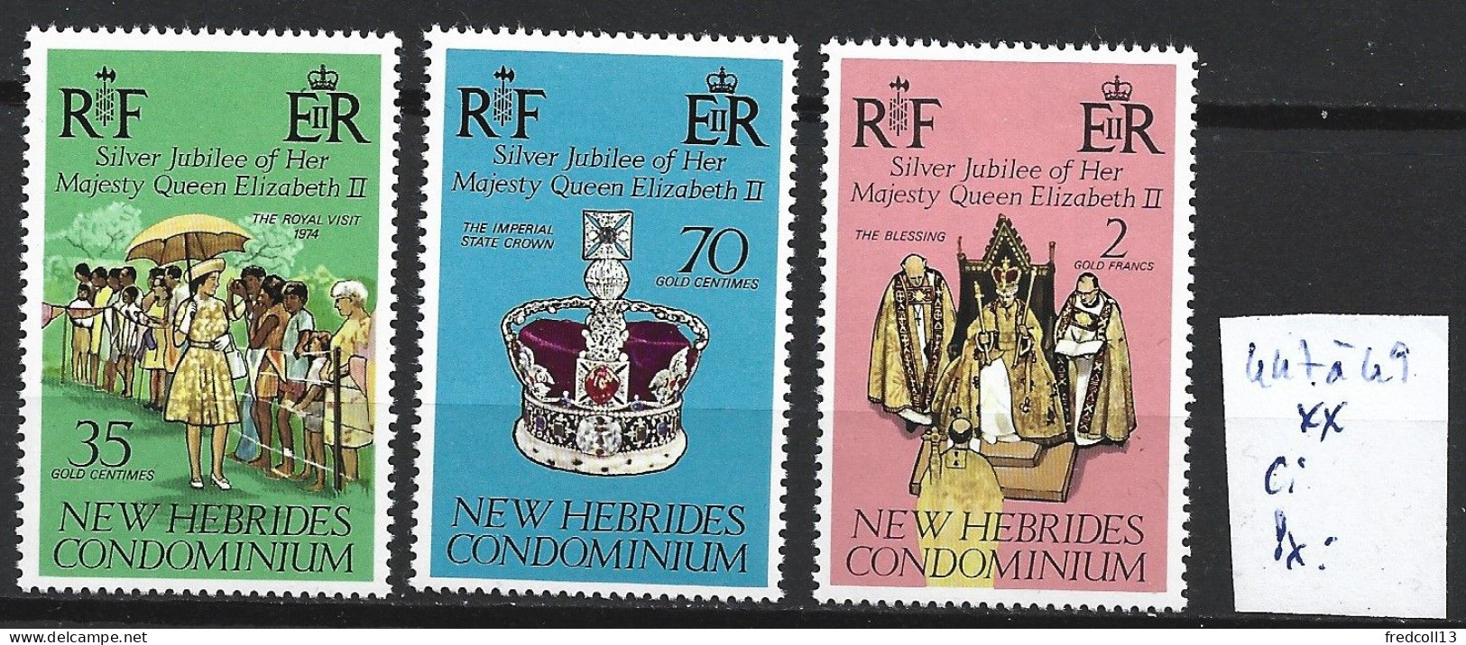 NOUVELLES-HEBRIDES 447 à 49 ** Côte 6 € - Nuevos