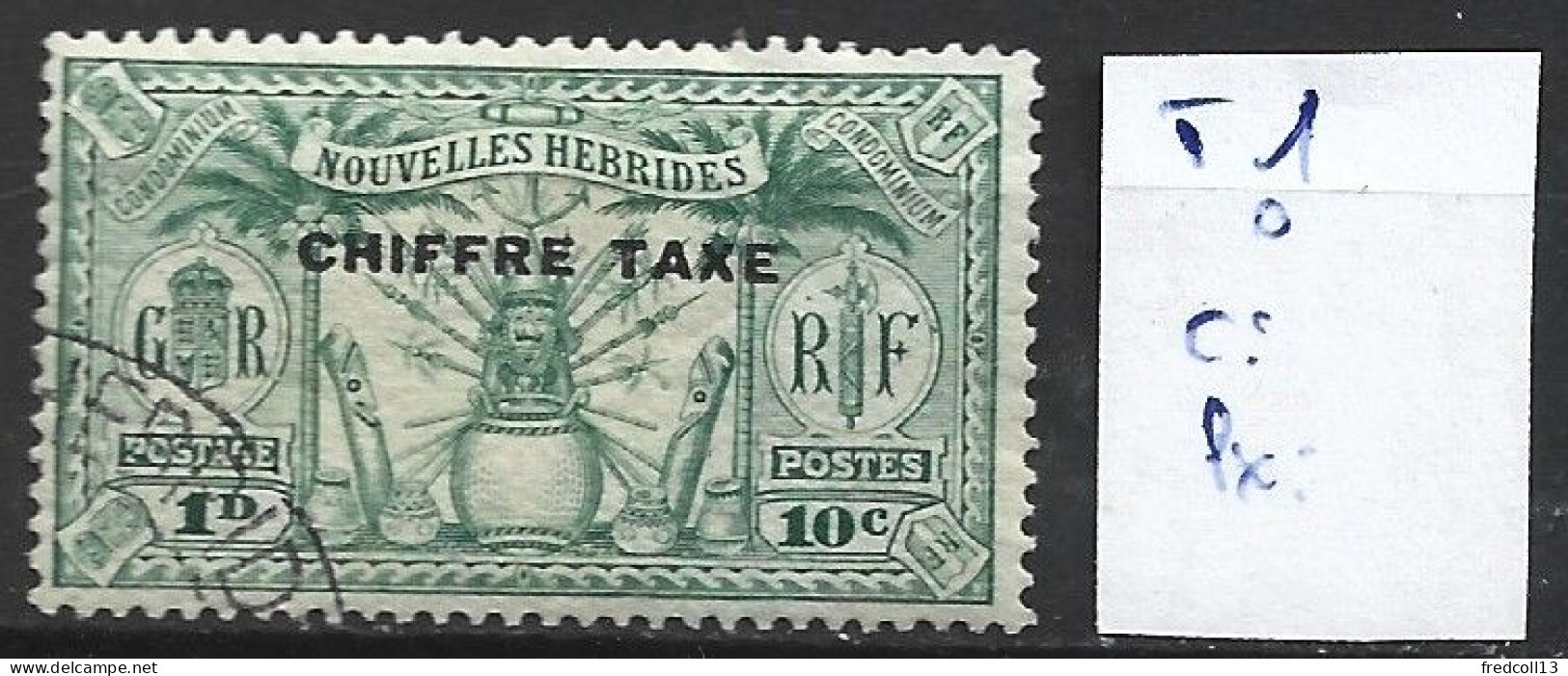 NOUVELLES-HEBRIDES TAXE 1 Oblitéré Côte 7.50 € - Strafport