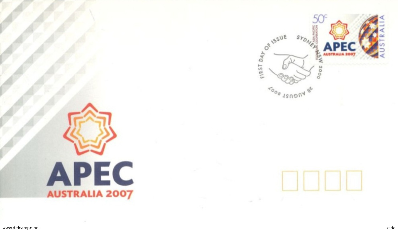 AUSTRALIA  : 2007, FDC STAMP OF APEC . - Storia Postale