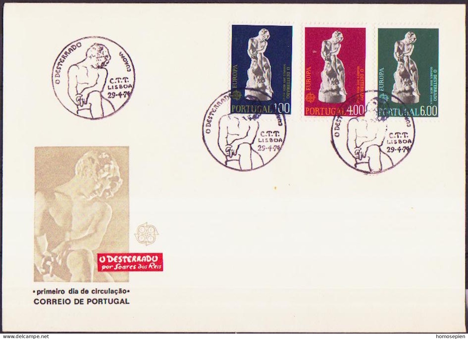Portugal FDC 1974 Y&T N°1211 à 1213 - Michel N°1231 à 1233 - EUROPA - FDC
