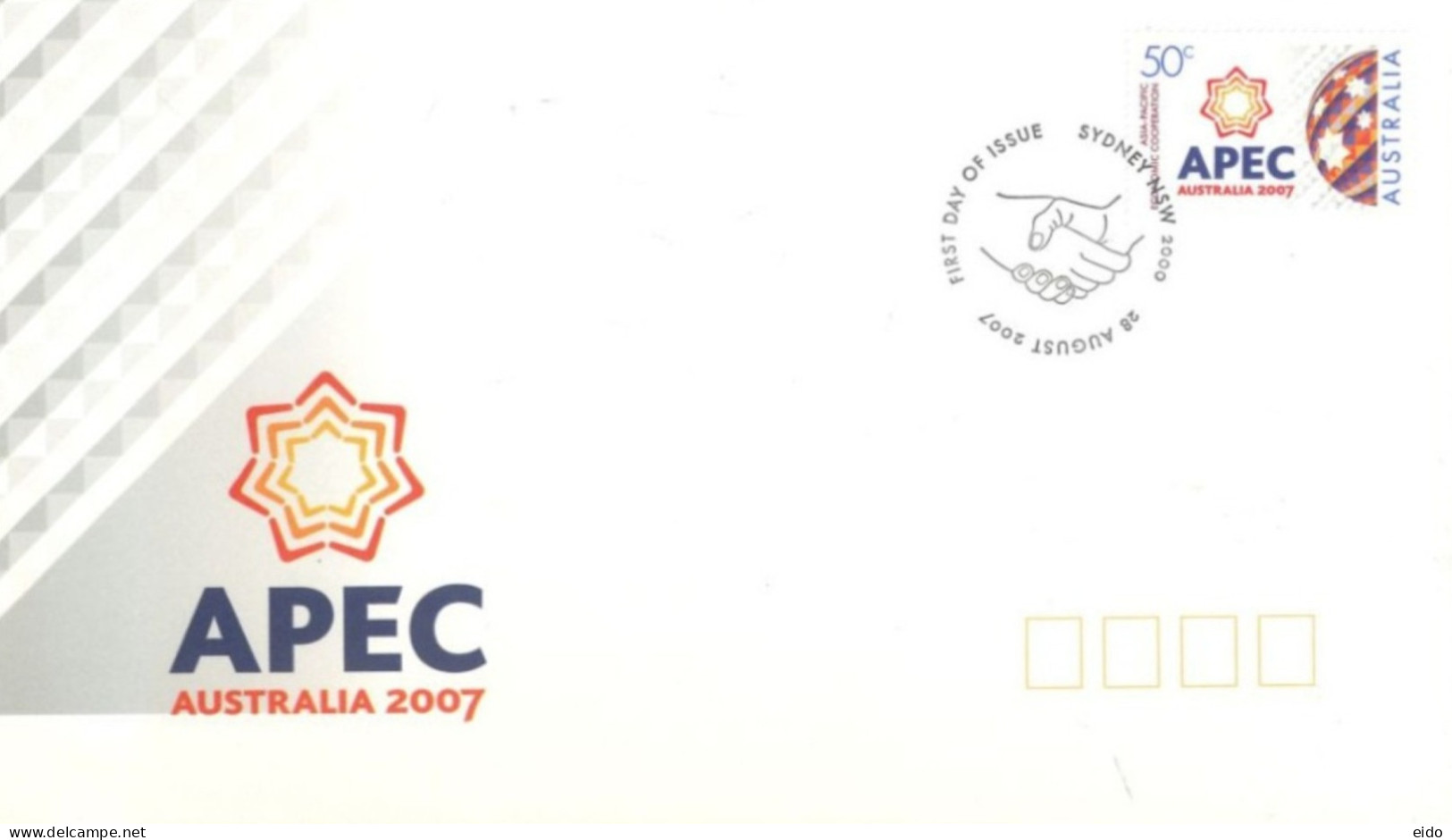 AUSTRALIA  : 2007, FDC STAMP OF APEC . - Cartas & Documentos